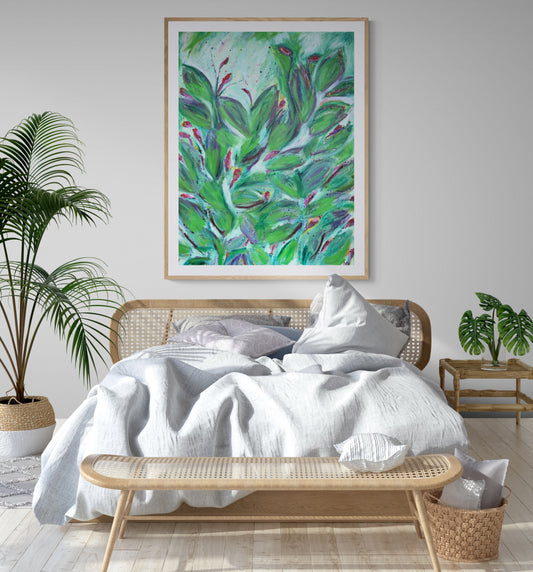 Cordyline Oil Painting