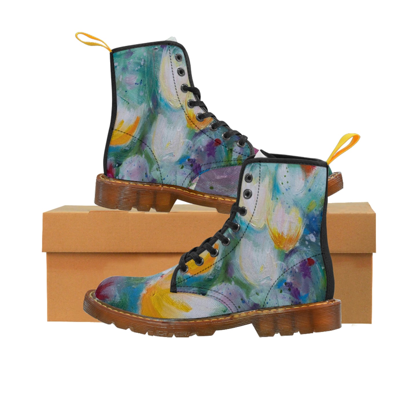 Spring Blossom Women's Canvas Boots