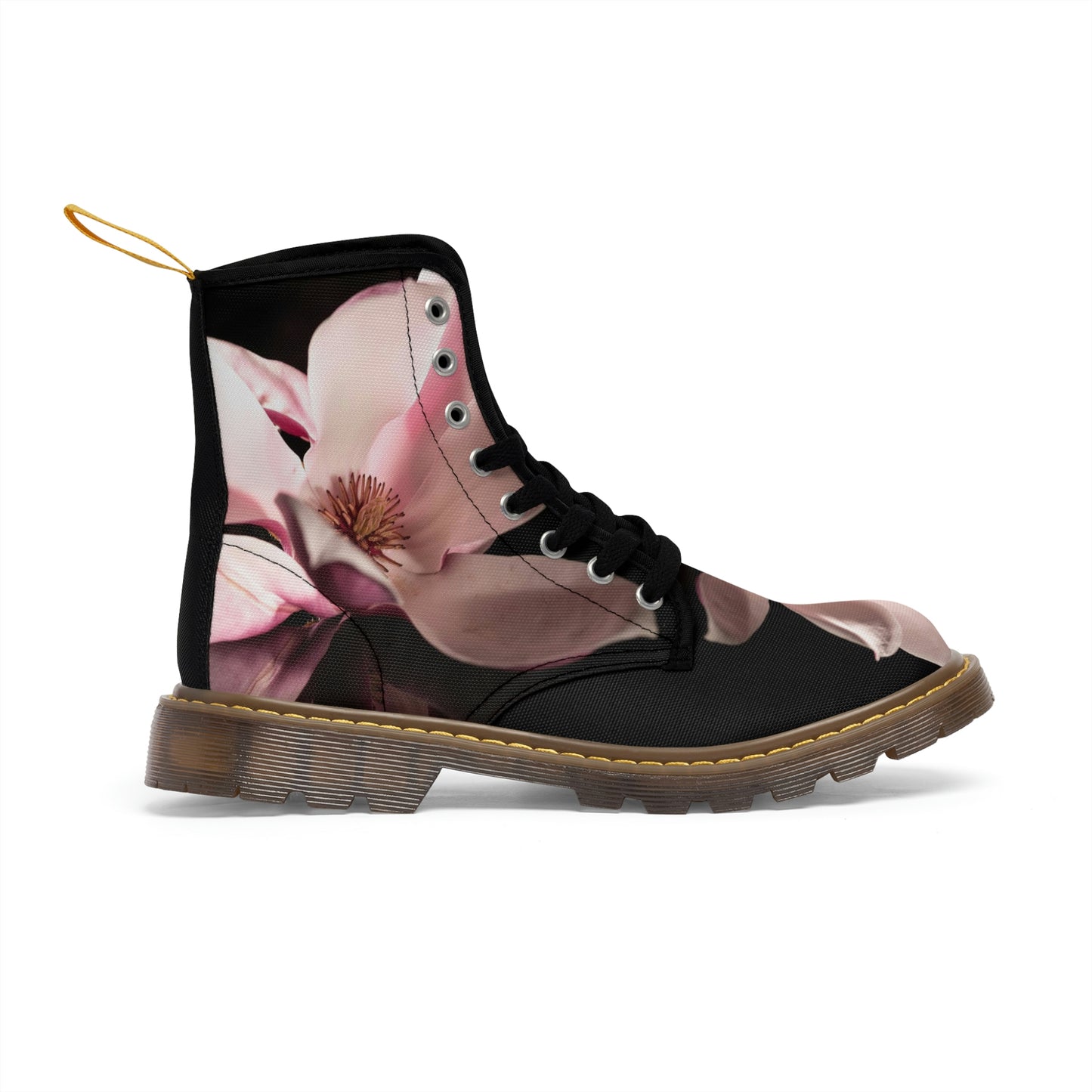 Magnolia Print Women's Canvas Boots