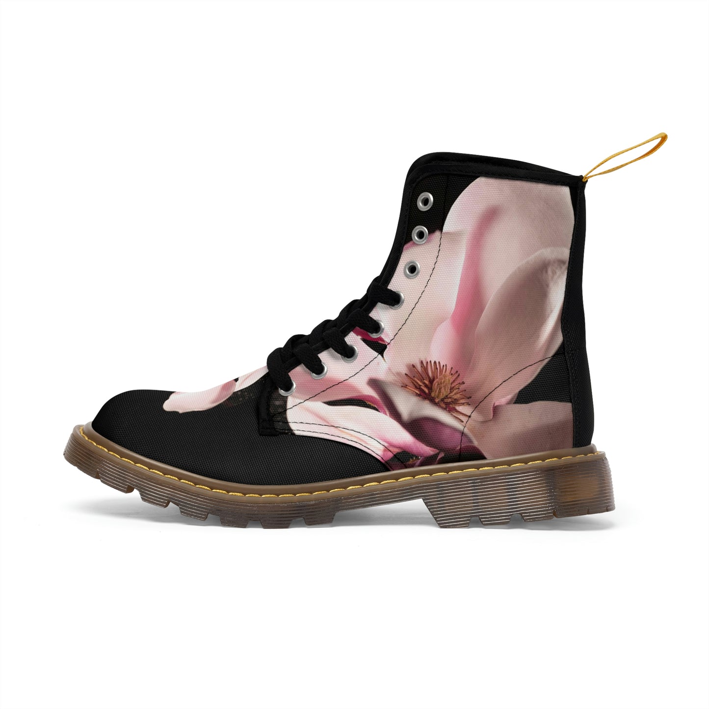 Magnolia Print Women's Canvas Boots