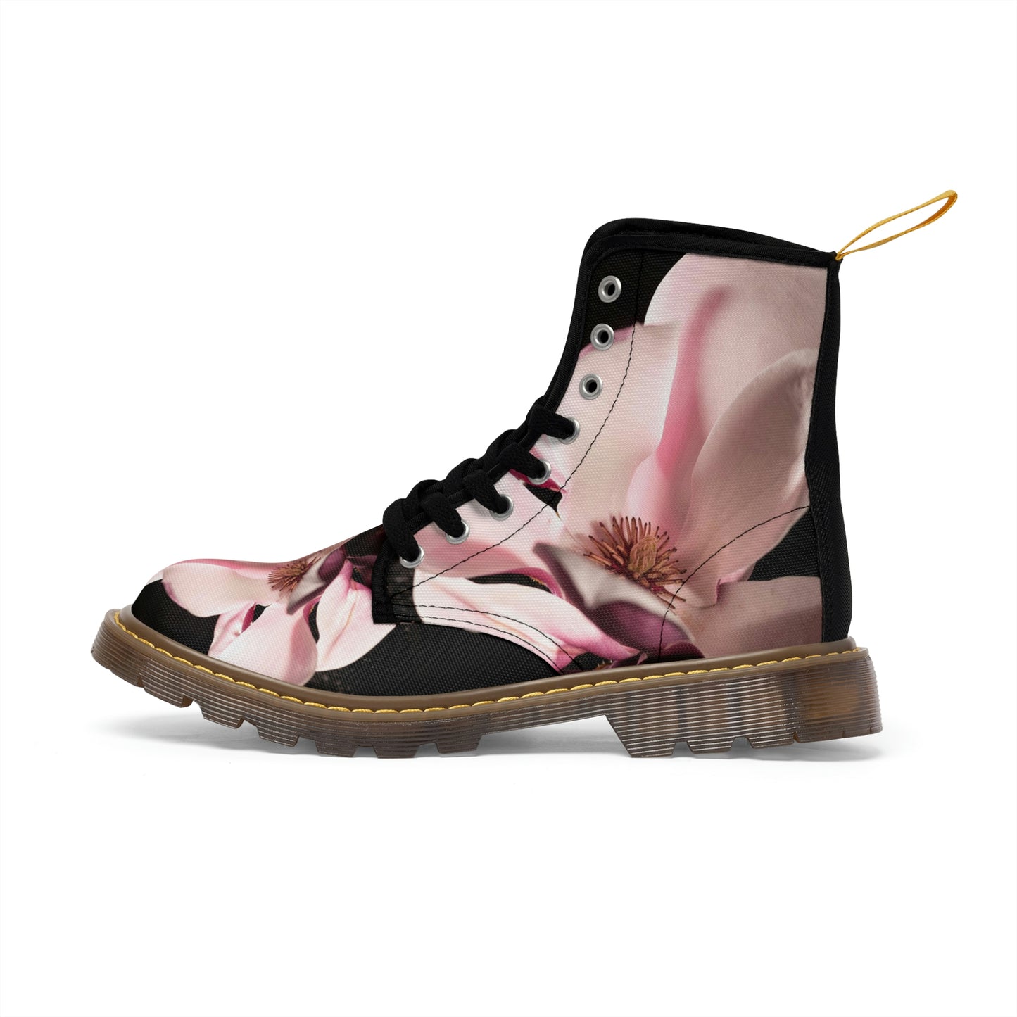 Magnolia Print Women's Canvas Boots