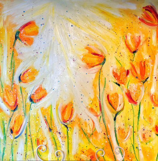 Yellow Tulips Oil Painting SOLD