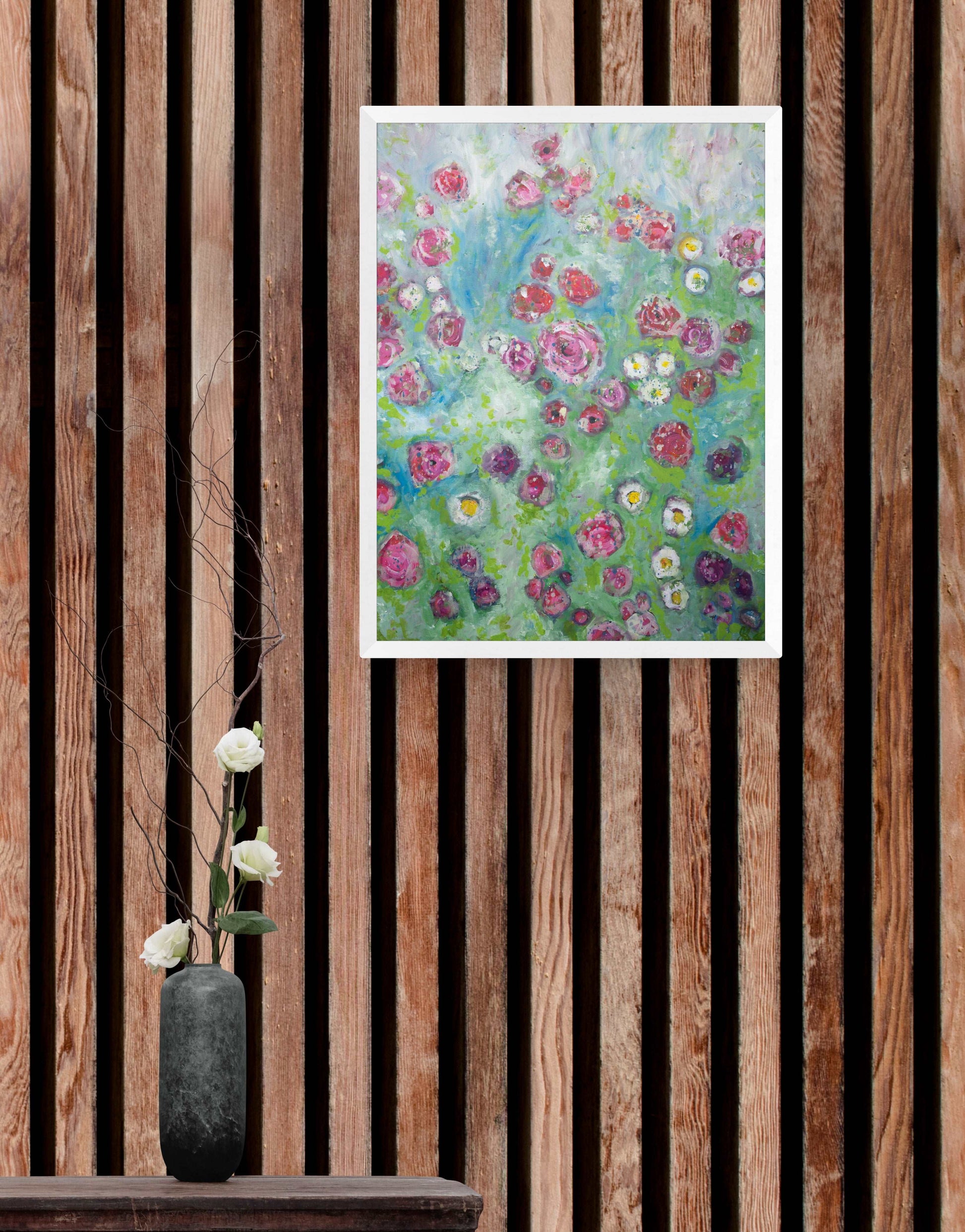 Floating flowers Print