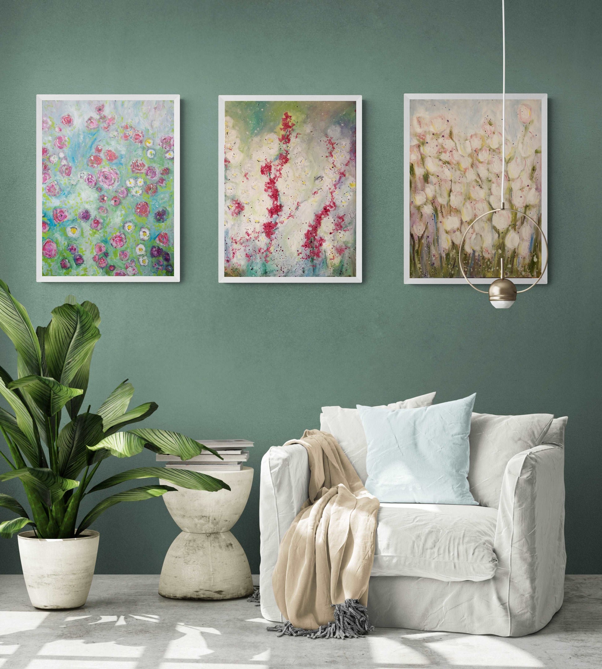 Floating flowers Print