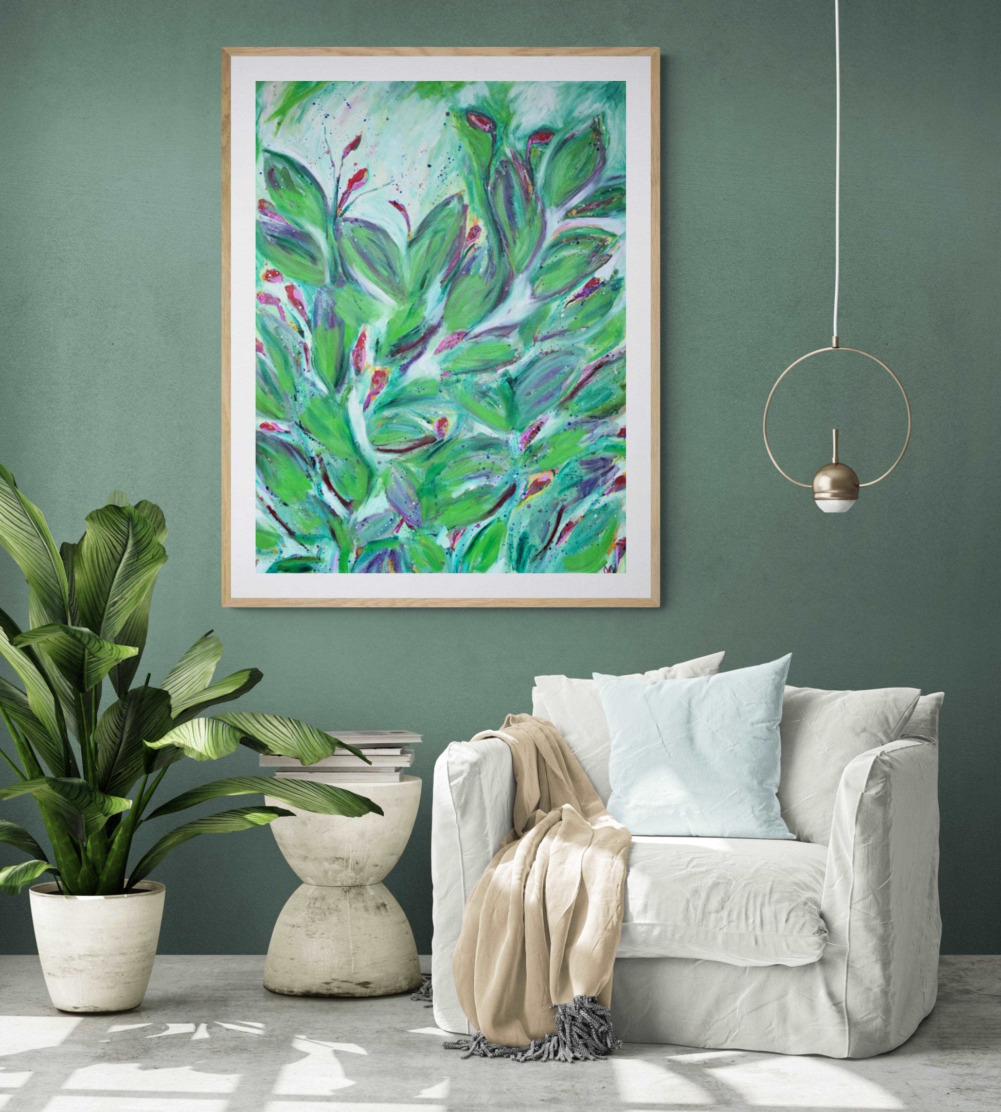 Cordyline Oil Painting